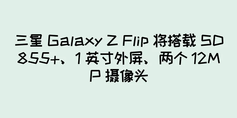 三星 Galaxy Z Flip 将搭载 SD855+、1 英寸外屏、两个 12MP 摄像头