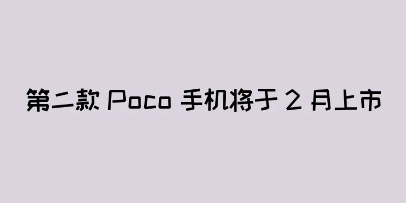 第二款 Poco 手机将于 2 月上市