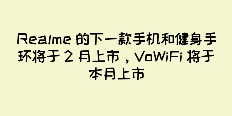 Realme 的下一款手机和健身手环将于 2 月上市，VoWiFi 将于本月上市