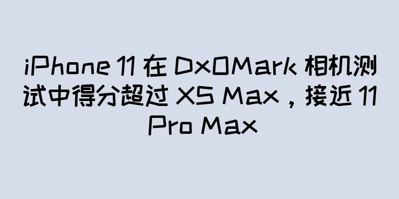 iPhone 11 在 DxOMark 相机测试中得分超过 XS Max，接近 11 Pro Max