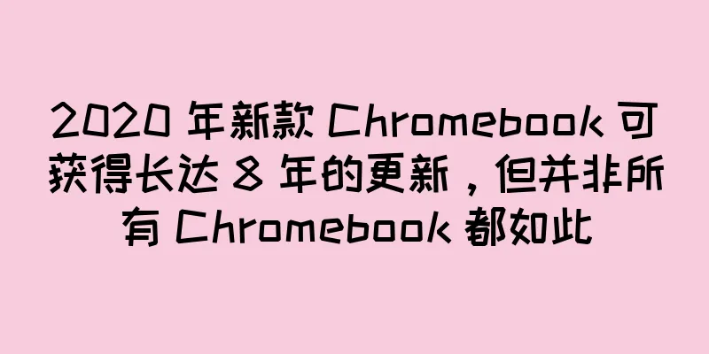 2020 年新款 Chromebook 可获得长达 8 年的更新，但并非所有 Chromebook 都如此
