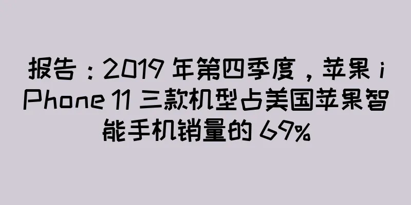 报告：2019 年第四季度，苹果 iPhone 11 三款机型占美国苹果智能手机销量的 69%