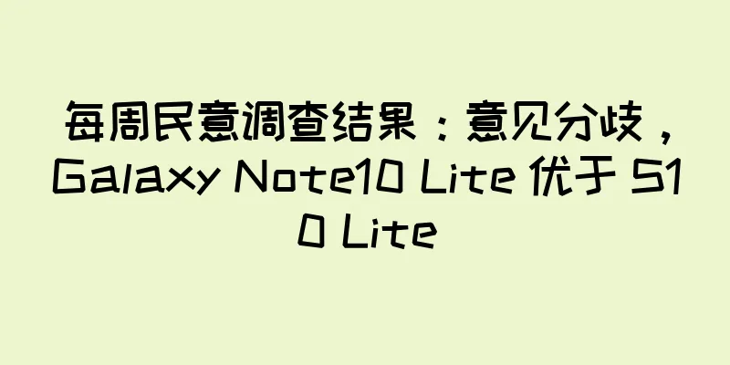 每周民意调查结果：意见分歧，Galaxy Note10 Lite 优于 S10 Lite