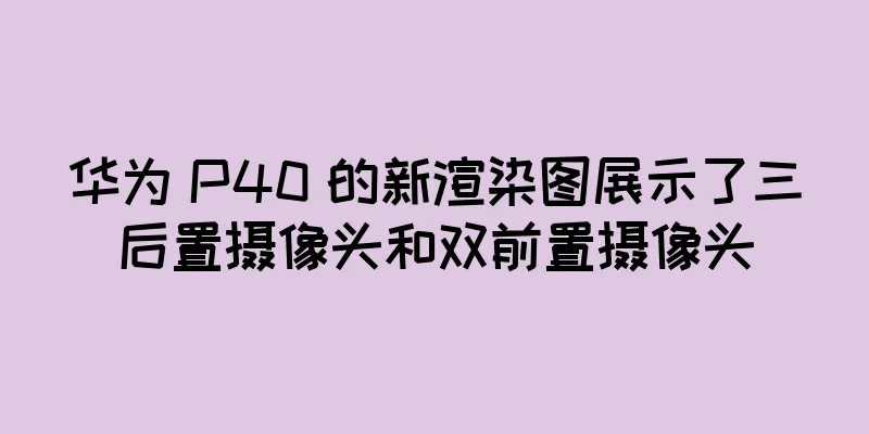 华为 P40 的新渲染图展示了三后置摄像头和双前置摄像头