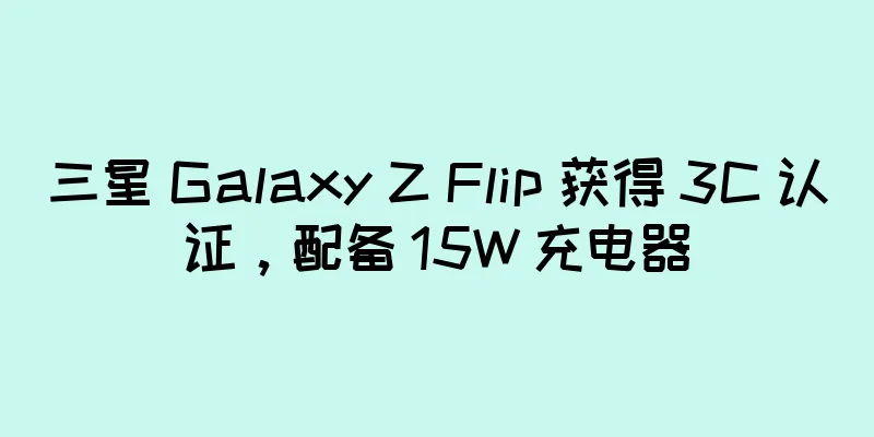 三星 Galaxy Z Flip 获得 3C 认证，配备 15W 充电器