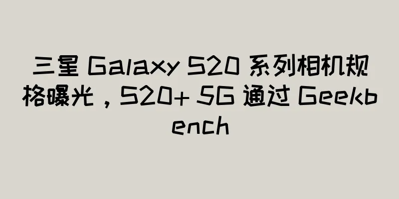 三星 Galaxy S20 系列相机规格曝光，S20+ 5G 通过 Geekbench