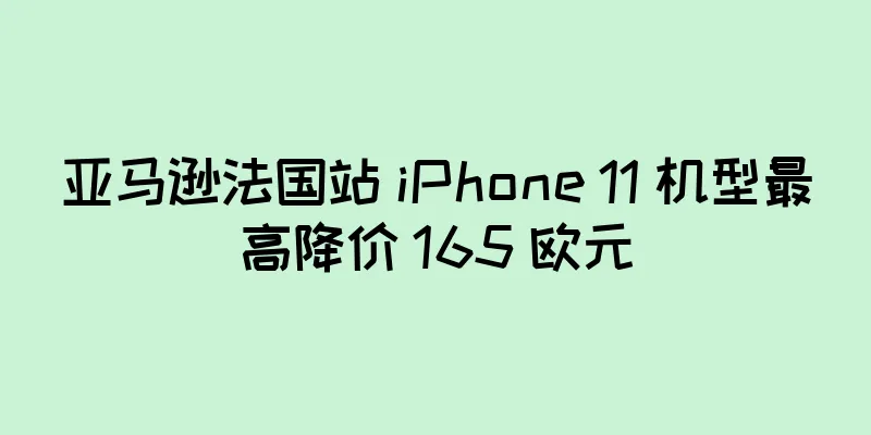 亚马逊法国站 iPhone 11 机型最高降价 165 欧元