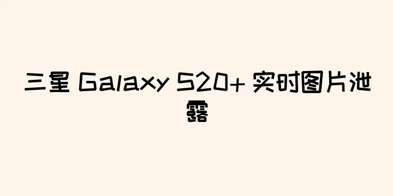 三星 Galaxy S20+ 实时图片泄露