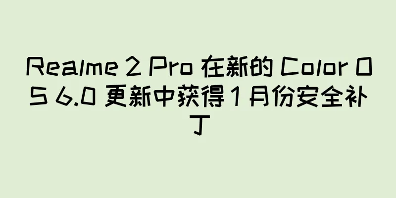 Realme 2 Pro 在新的 Color OS 6.0 更新中获得 1 月份安全补丁