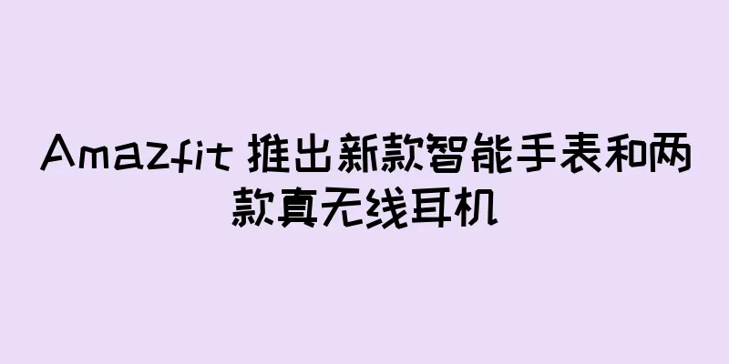 Amazfit 推出新款智能手表和两款真无线耳机