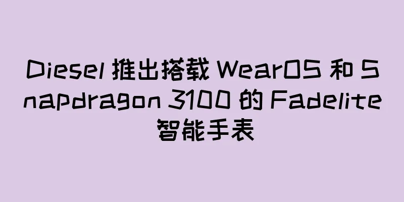 Diesel 推出搭载 WearOS 和 Snapdragon 3100 的 Fadelite 智能手表