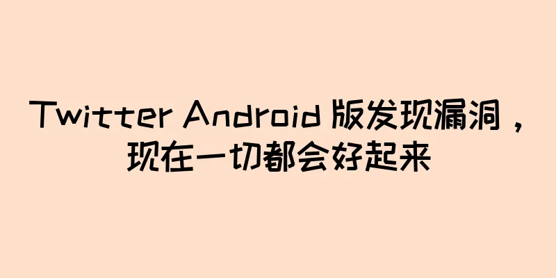 Twitter Android 版发现漏洞，现在一切都会好起来