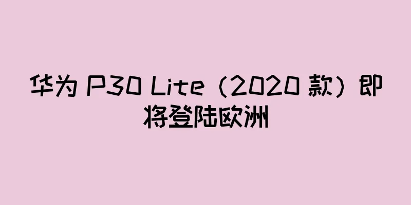 华为 P30 Lite（2020 款）即将登陆欧洲