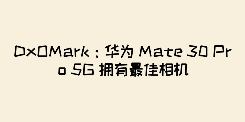DxOMark：华为 Mate 30 Pro 5G 拥有最佳相机