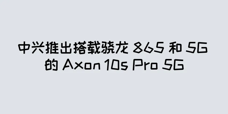 中兴推出搭载骁龙 865 和 5G 的 Axon 10s Pro 5G