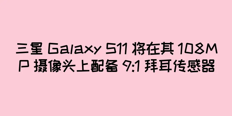 三星 Galaxy S11 将在其 108MP 摄像头上配备 9:1 拜耳传感器