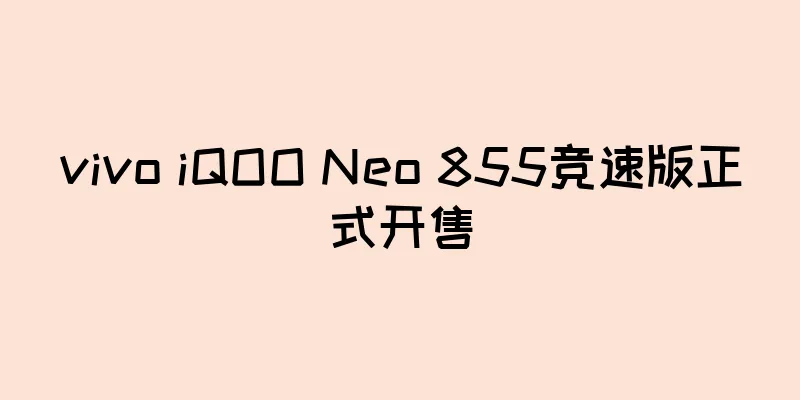 vivo iQOO Neo 855竞速版正式开售