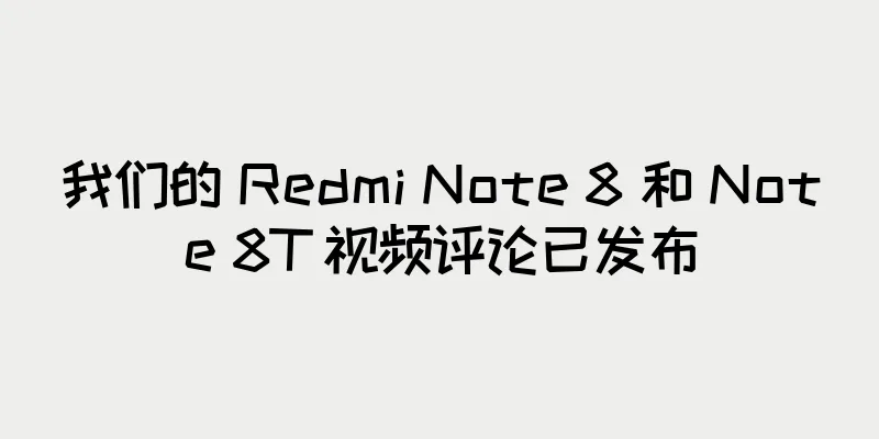 我们的 Redmi Note 8 和 Note 8T 视频评论已发布