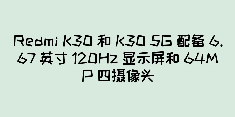 Redmi K30 和 K30 5G 配备 6.67 英寸 120Hz 显示屏和 64MP 四摄像头