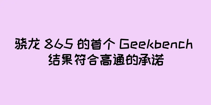 骁龙 865 的首个 Geekbench 结果符合高通的承诺