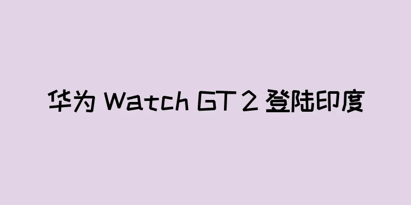 华为 Watch GT 2 登陆印度