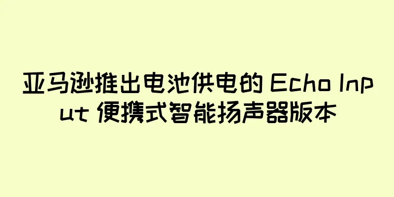 亚马逊推出电池供电的 Echo Input 便携式智能扬声器版本