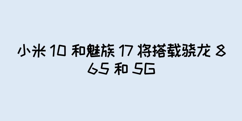 小米 10 和魅族 17 将搭载骁龙 865 和 5G