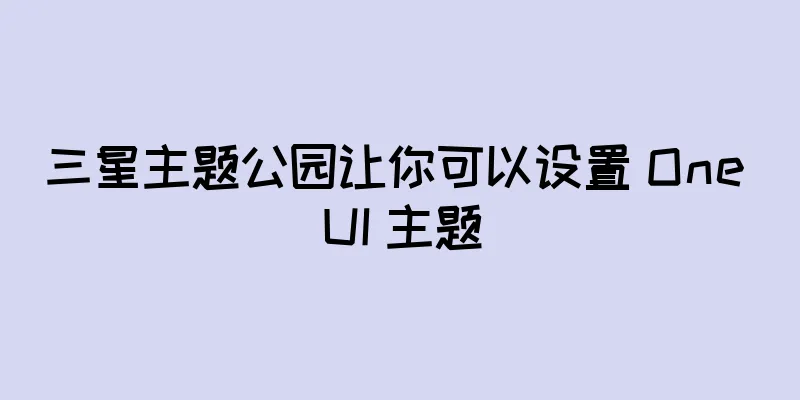 三星主题公园让你可以设置 One UI 主题