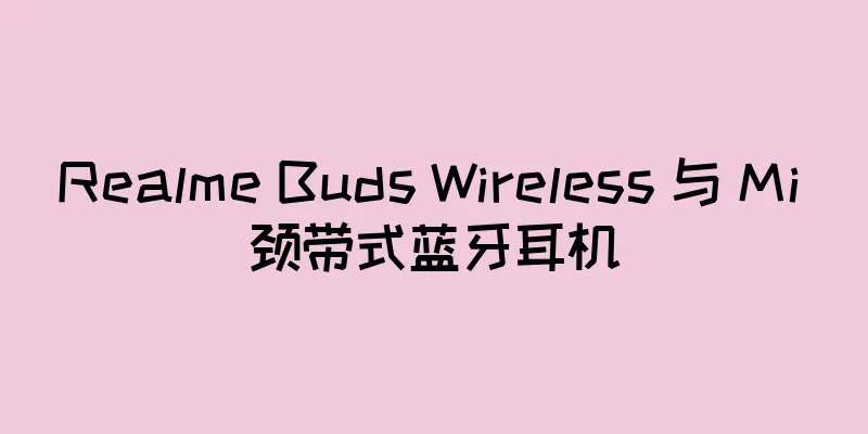 Realme Buds Wireless 与 Mi 颈带式蓝牙耳机