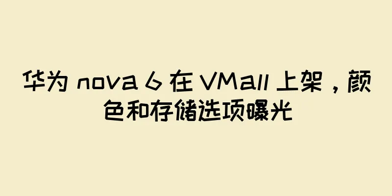 华为 nova 6 在 VMall 上架，颜色和存储选项曝光