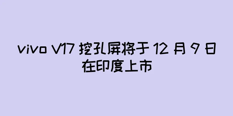 vivo V17 挖孔屏将于 12 月 9 日在印度上市