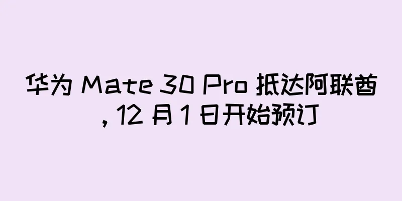 华为 Mate 30 Pro 抵达阿联酋，12 月 1 日开始预订