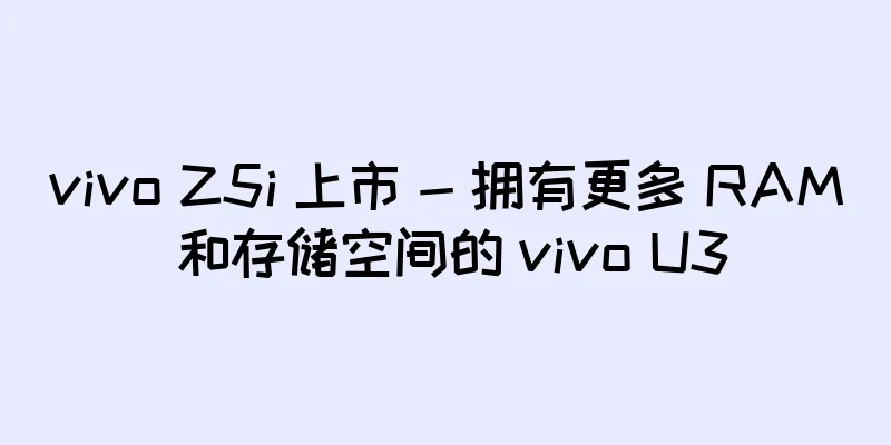 vivo Z5i 上市 - 拥有更多 RAM 和存储空间的 vivo U3