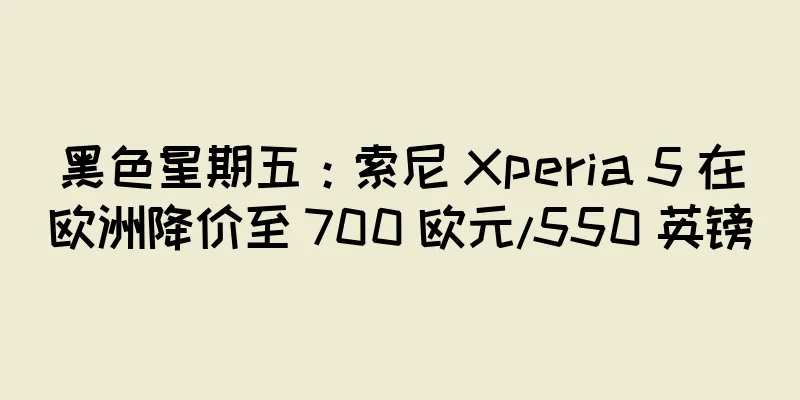黑色星期五：索尼 Xperia 5 在欧洲降价至 700 欧元/550 英镑