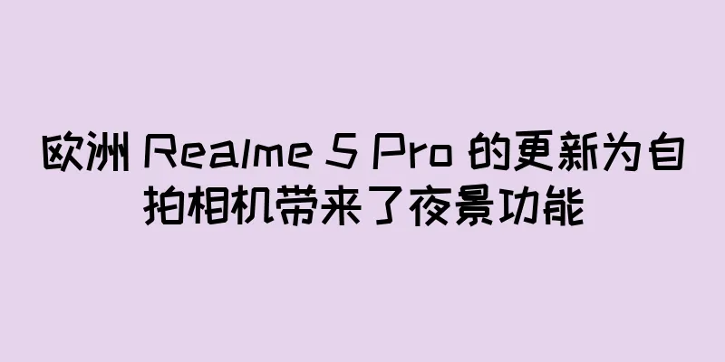 欧洲 Realme 5 Pro 的更新为自拍相机带来了夜景功能