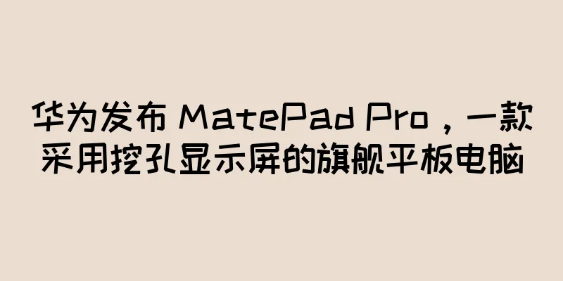 华为发布 MatePad Pro，一款采用挖孔显示屏的旗舰平板电脑
