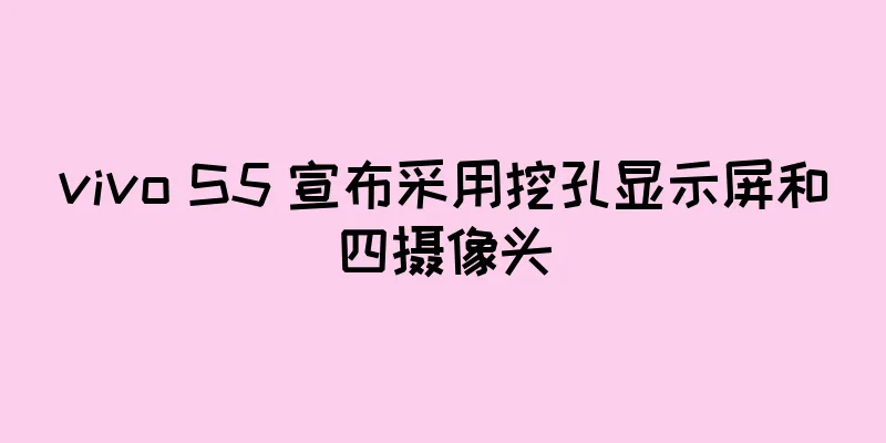 vivo S5 宣布采用挖孔显示屏和四摄像头