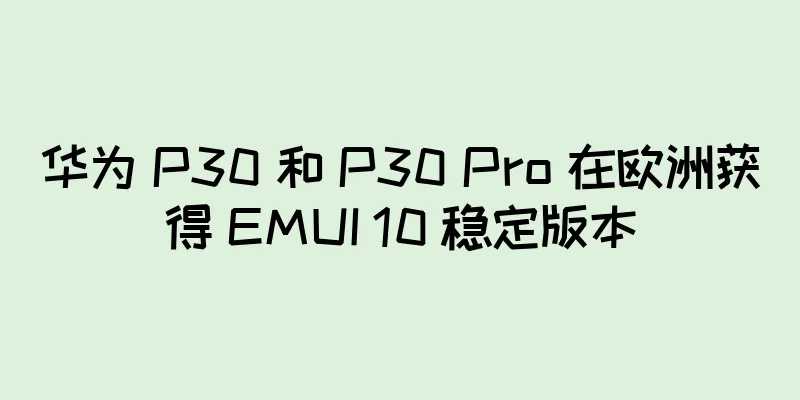 华为 P30 和 P30 Pro 在欧洲获得 EMUI 10 稳定版本