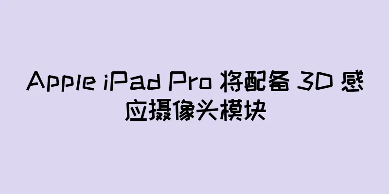 Apple iPad Pro 将配备 3D 感应摄像头模块
