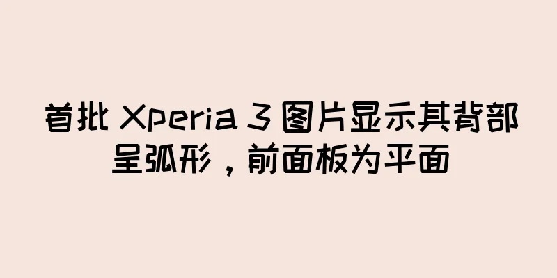 首批 Xperia 3 图片显示其背部呈弧形，前面板为平面