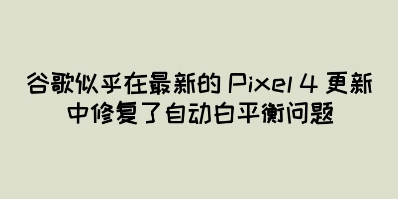 谷歌似乎在最新的 Pixel 4 更新中修复了自动白平衡问题