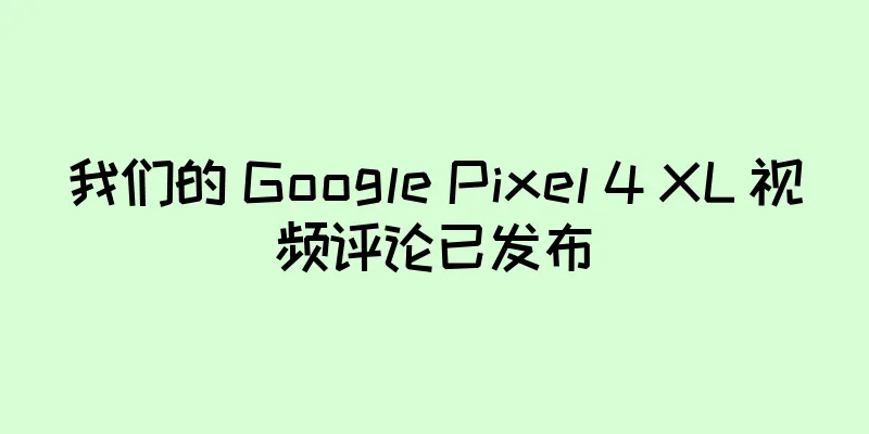 我们的 Google Pixel 4 XL 视频评论已发布