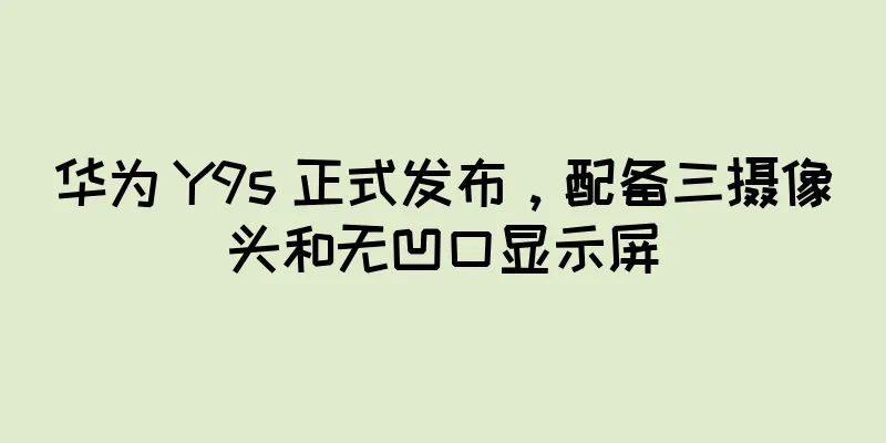 华为 Y9s 正式发布，配备三摄像头和无凹口显示屏