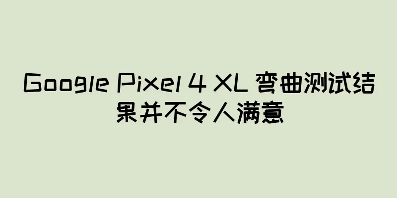 Google Pixel 4 XL 弯曲测试结果并不令人满意