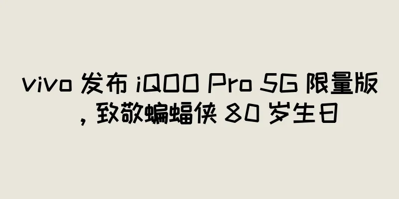 vivo 发布 iQOO Pro 5G 限量版，致敬蝙蝠侠 80 岁生日