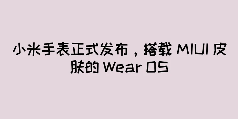 小米手表正式发布，搭载 MIUI 皮肤的 Wear OS