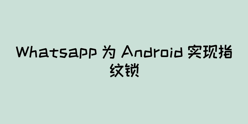Whatsapp 为 Android 实现指纹锁