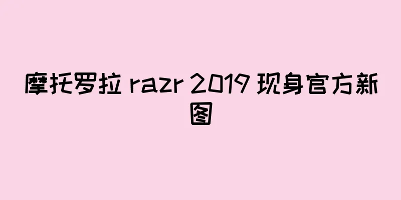 摩托罗拉 razr 2019 现身官方新图