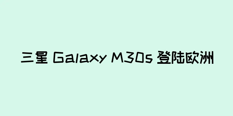 三星 Galaxy M30s 登陆欧洲