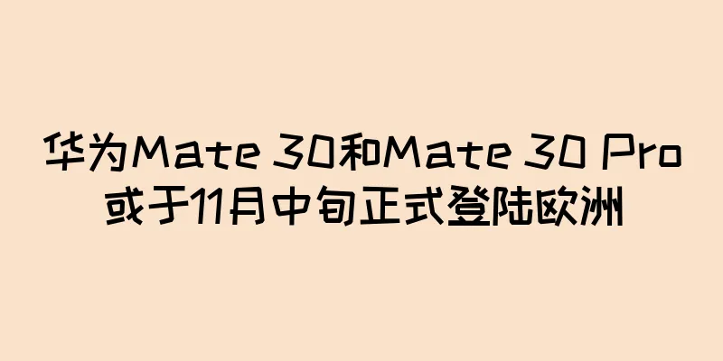 华为Mate 30和Mate 30 Pro或于11月中旬正式登陆欧洲
